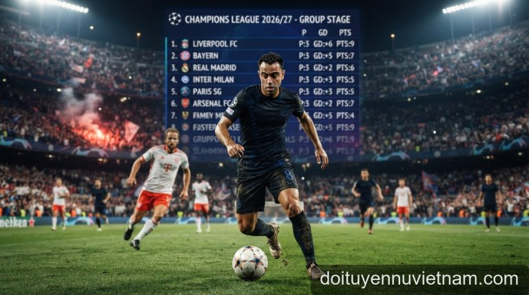 Champions League 2026/27: Phân tích cục diện bảng đấu trước loạt trận tháng 10